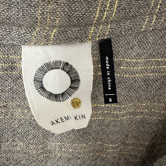 Anthropologie akemi + kin Itzel metallic button down size M VGUC - Picture 5 of 10